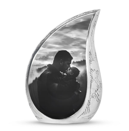 Personalized Father Cremation Urn for Adult - 10-inch, 200 cu in - Yatskia