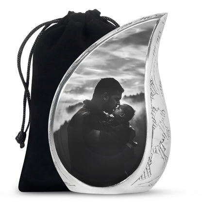 Personalized Father Cremation Urn for Adult - 10-inch, 200 cu in - Yatskia