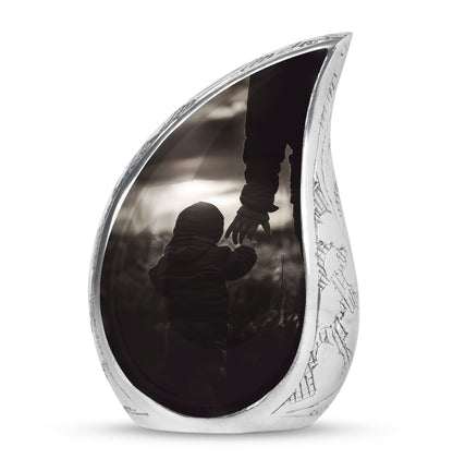 Personalized Father Memorial Urn for Adults - 10-inch, 200 cu in - Yatskia