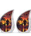 Father and Son Cremation Urns For Human Ashes - Sunset Funeral Urn
