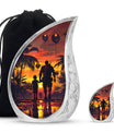 Father and Son Cremation Urns For Human Ashes - Sunset Funeral Urn
