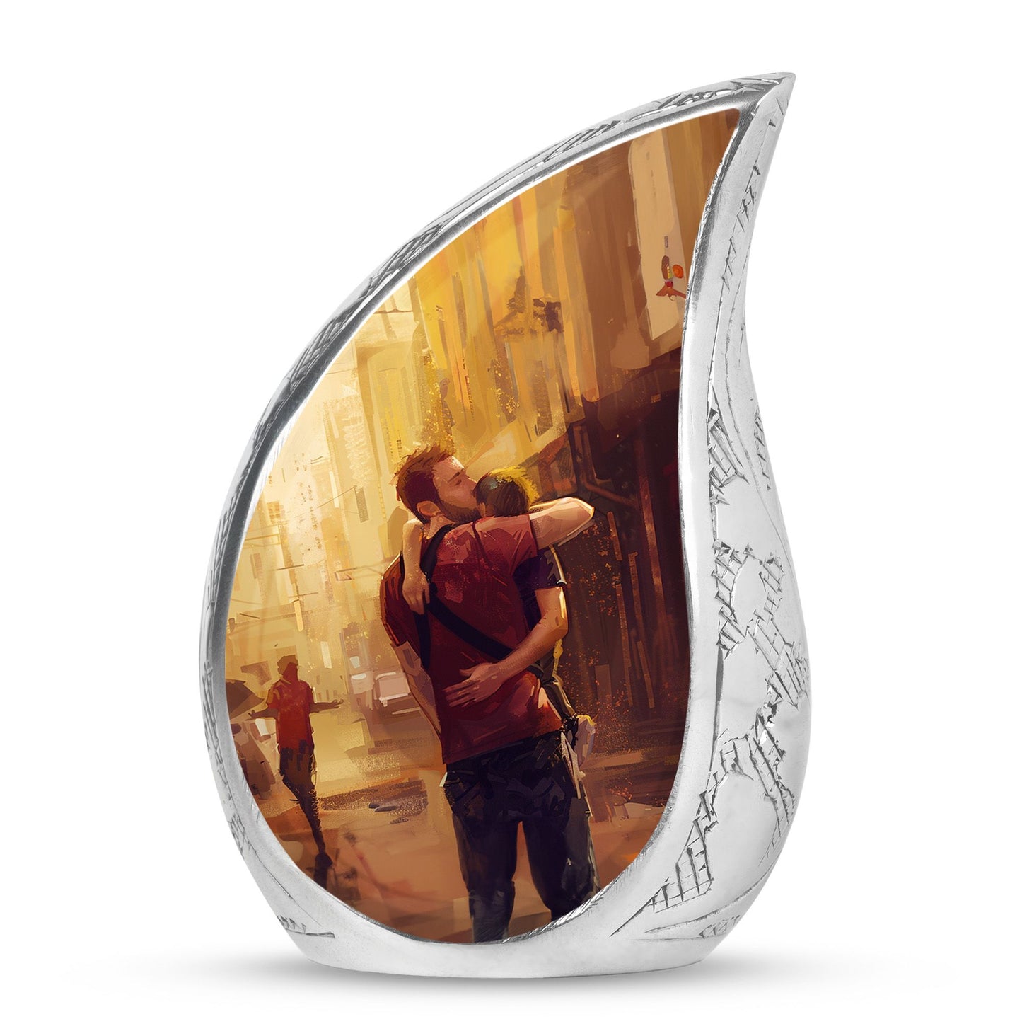 Personalized Father Cremation Urn for Dad - 10-inch, 200 cu in - Yatskia