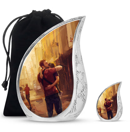 Personalized Father Cremation Urn for Dad - 10-inch, 200 cu in - Yatskia
