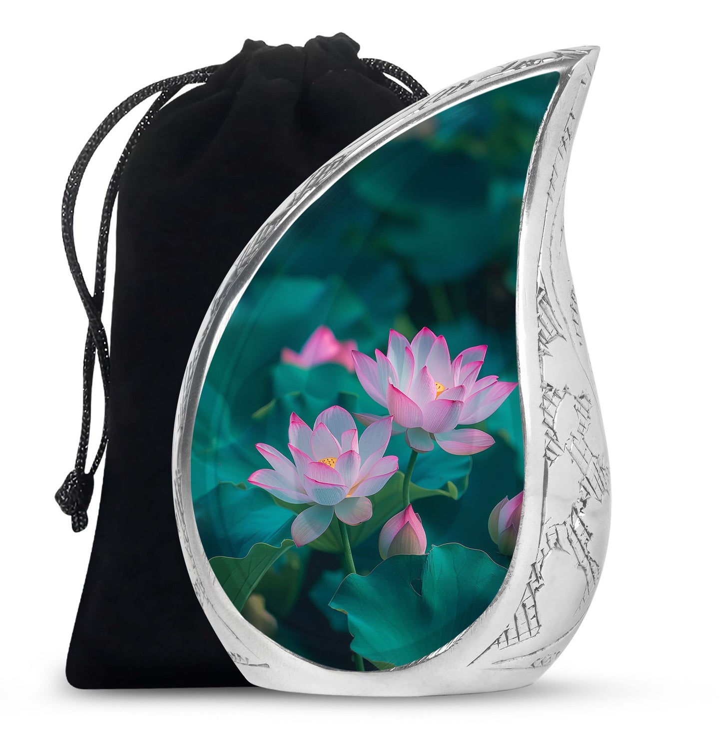 Personalized Flower Cremation Urn for Human Ashes - 10-inch, 200 cu in - Yatskia