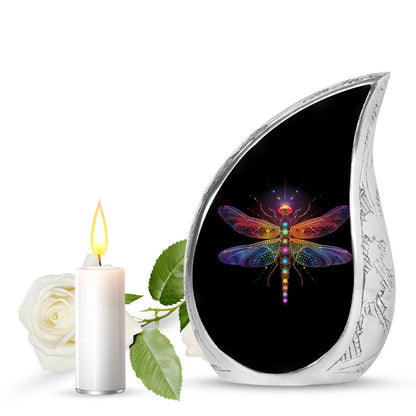 Personalized Dragonfly Cremation Urn for Men & Women - 10-inch, 200 cu in - Yatskia