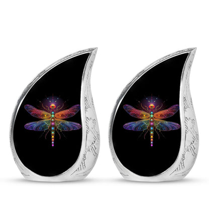 Personalized Dragonfly Cremation Urn for Men & Women - 10-inch, 200 cu in - Yatskia