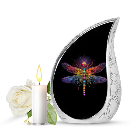 Personalized Dragonfly Cremation Urn for Men & Women - 10-inch, 200 cu in - Yatskia
