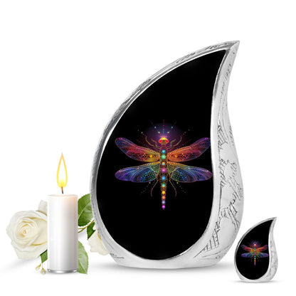 Personalized Dragonfly Cremation Urn for Men & Women - 10-inch, 200 cu in - Yatskia