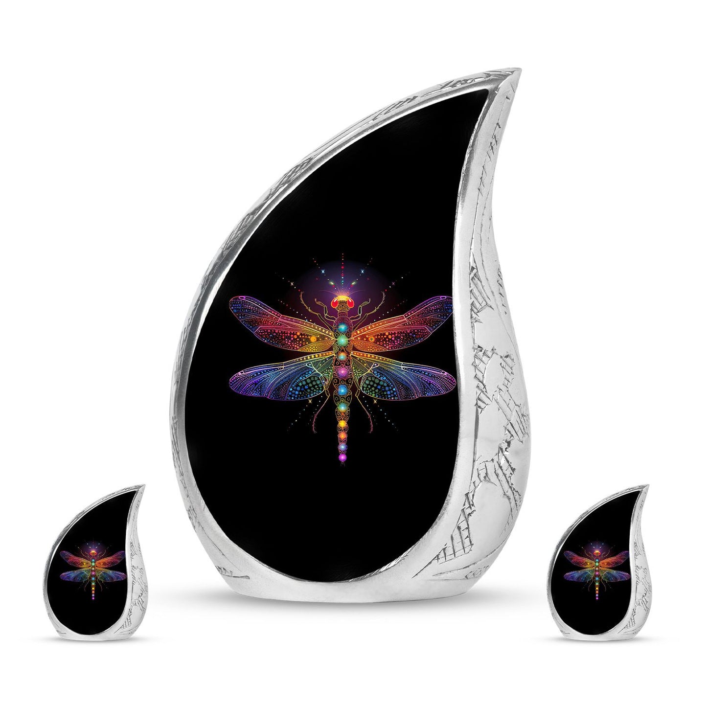 Personalized Dragonfly Cremation Urn for Men & Women - 10-inch, 200 cu in - Yatskia