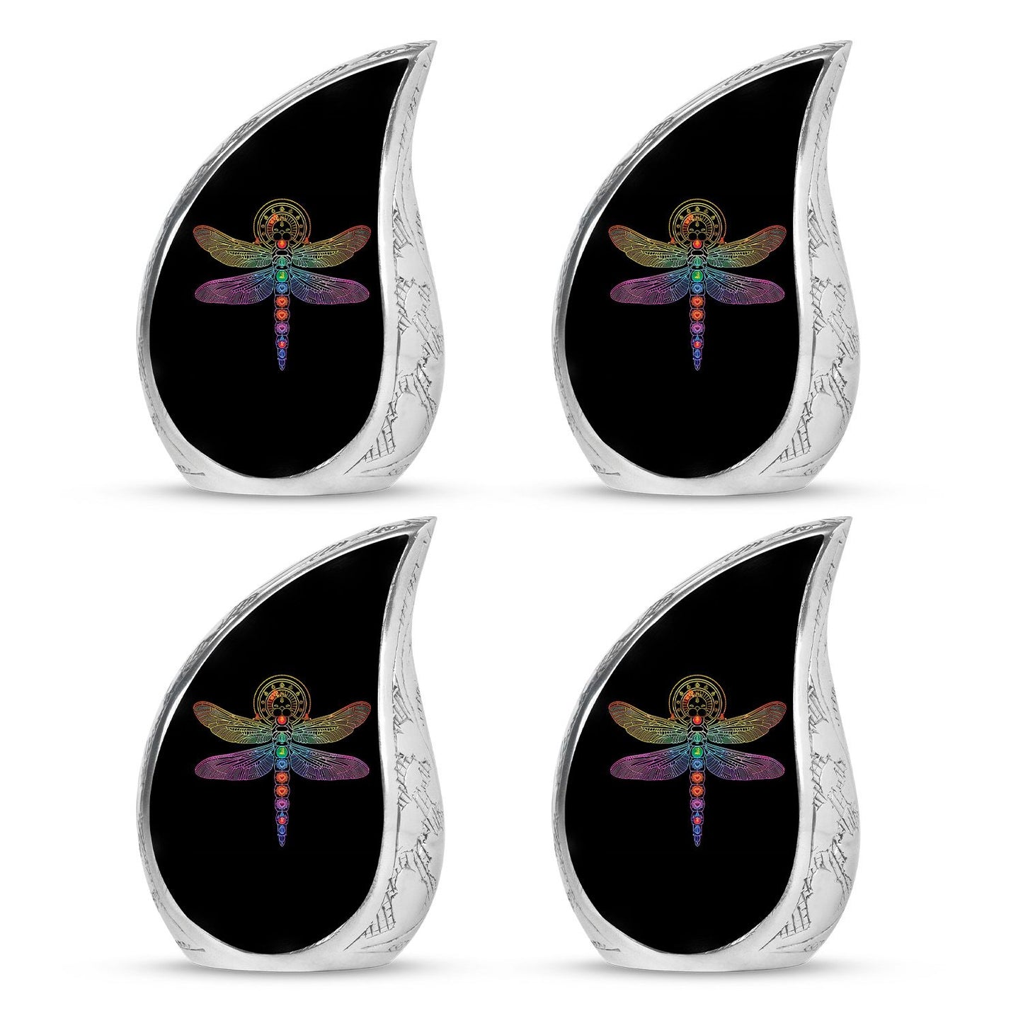 Personalized Dragonfly Memorial Urn for Men - 10-inch, 200 cu in - Yatskia