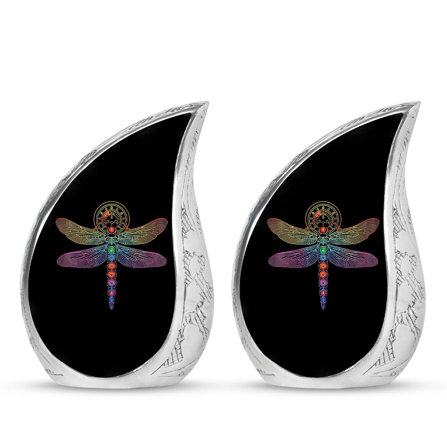 Personalized Dragonfly Memorial Urn for Men - 10-inch, 200 cu in - Yatskia