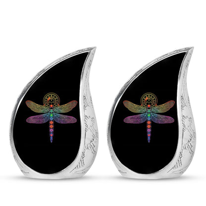 Personalized Dragonfly Memorial Urn for Men - 10-inch, 200 cu in - Yatskia