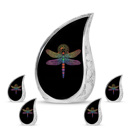 Personalized Dragonfly Memorial Urn for Men - 10-inch, 200 cu in - Yatskia