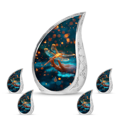 Personalized Dragonfly Cremation Urn for Human Ashes - 10-inch, 200 cu in - Yatskia