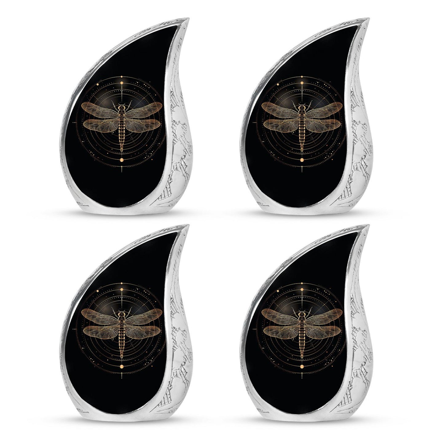 Personalized Dragonfly Cremation Urn for Human Ashes - 10-inch, 200 cu in - Yatskia