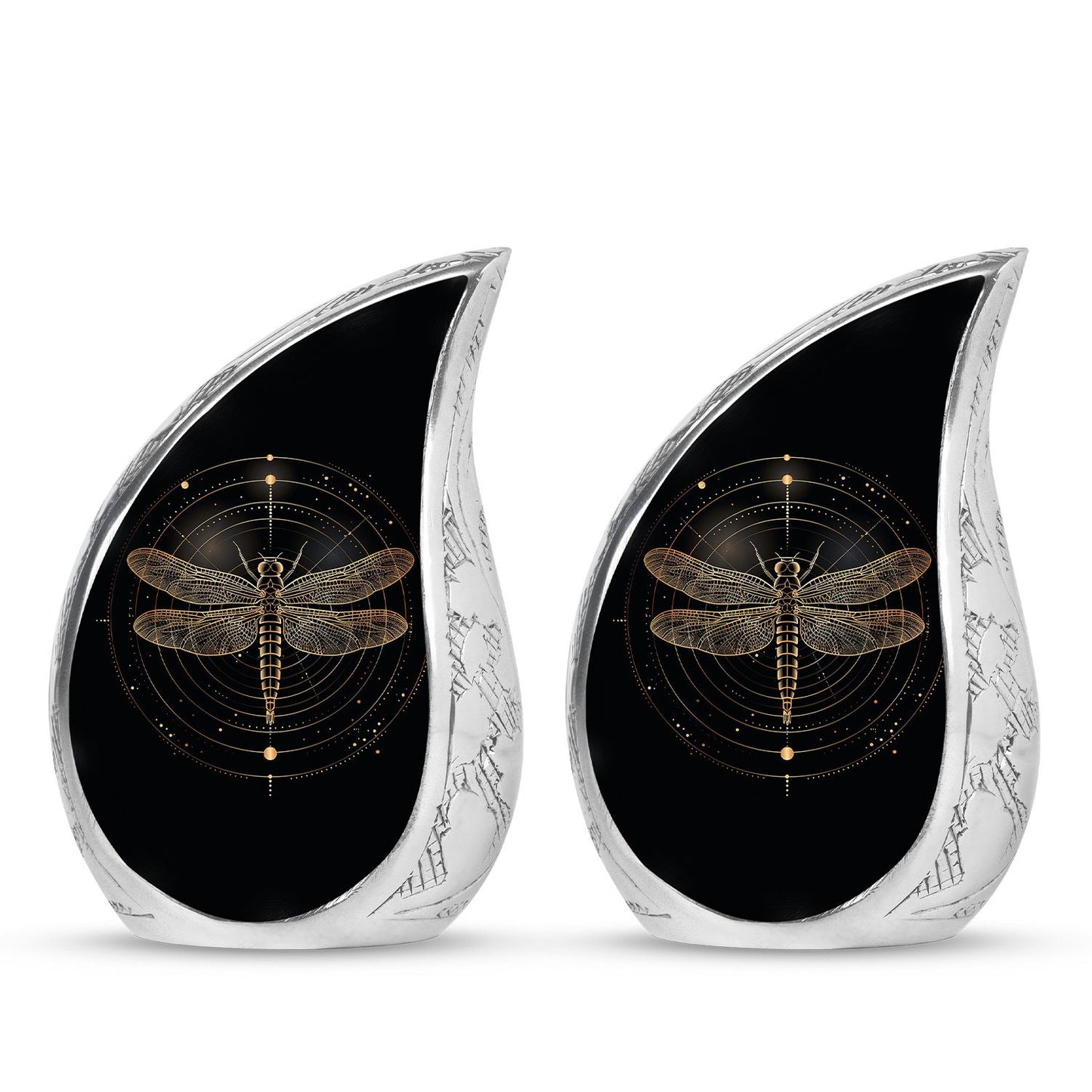 Personalized Dragonfly Cremation Urn for Human Ashes - 10-inch, 200 cu in - Yatskia