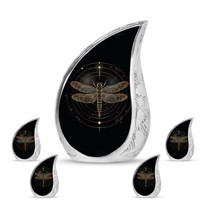 Personalized Dragonfly Cremation Urn for Human Ashes - 10-inch, 200 cu in - Yatskia