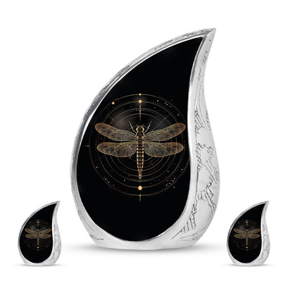 Personalized Dragonfly Cremation Urn for Human Ashes - 10-inch, 200 cu in - Yatskia