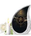 Cosmic Dragonfly Memorial Urn Funeral, Ashes Cremation Urn
