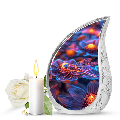 Personalized Dragonfly Memorial Urn for Human Ashes - 10-inch, 200 cu in - Yatskia