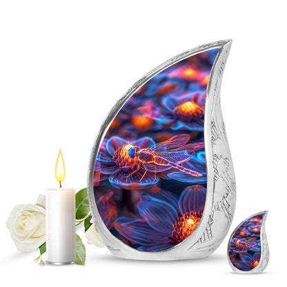 Personalized Dragonfly Memorial Urn for Human Ashes - 10-inch, 200 cu in - Yatskia