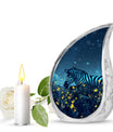 Zebra Metal Urns For Human Ashes Funeral, Ashes Cremation Urn
