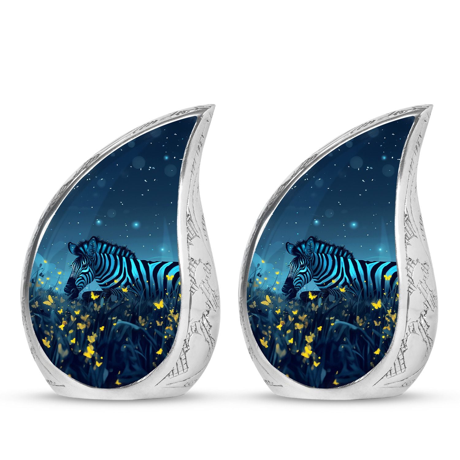 Zebra Metal Urns For Human Ashes Funeral, Ashes Cremation Urn