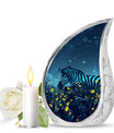 Zebra Metal Urns For Human Ashes Funeral, Ashes Cremation Urn