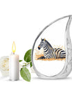 Zebra Double Urns Large Funeral, Ashes Urn For Ashes