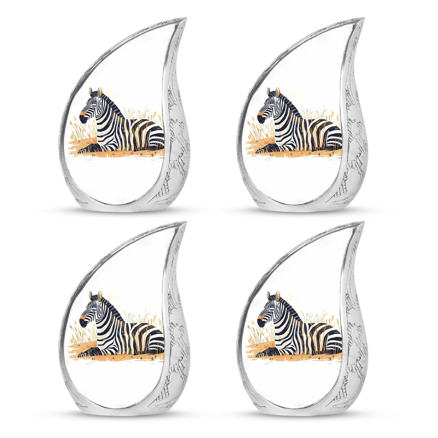 Personalized Zebra Cremation Urn for Human Ashes - 10-inch, 200 cu in - Yatskia