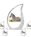 Zebra Double Urns Large Funeral, Ashes Urn For Ashes
