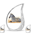 Zebra Double Urns Large Funeral, Ashes Urn For Ashes