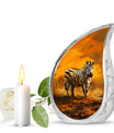 Zebra Urn For Ashes Adult Funeral, Ashes Cremation Urn