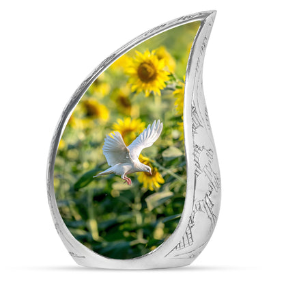 Personalized Bird Cremation Urn for Human Ashes - 10-inch, 200 cu in - Yatskia