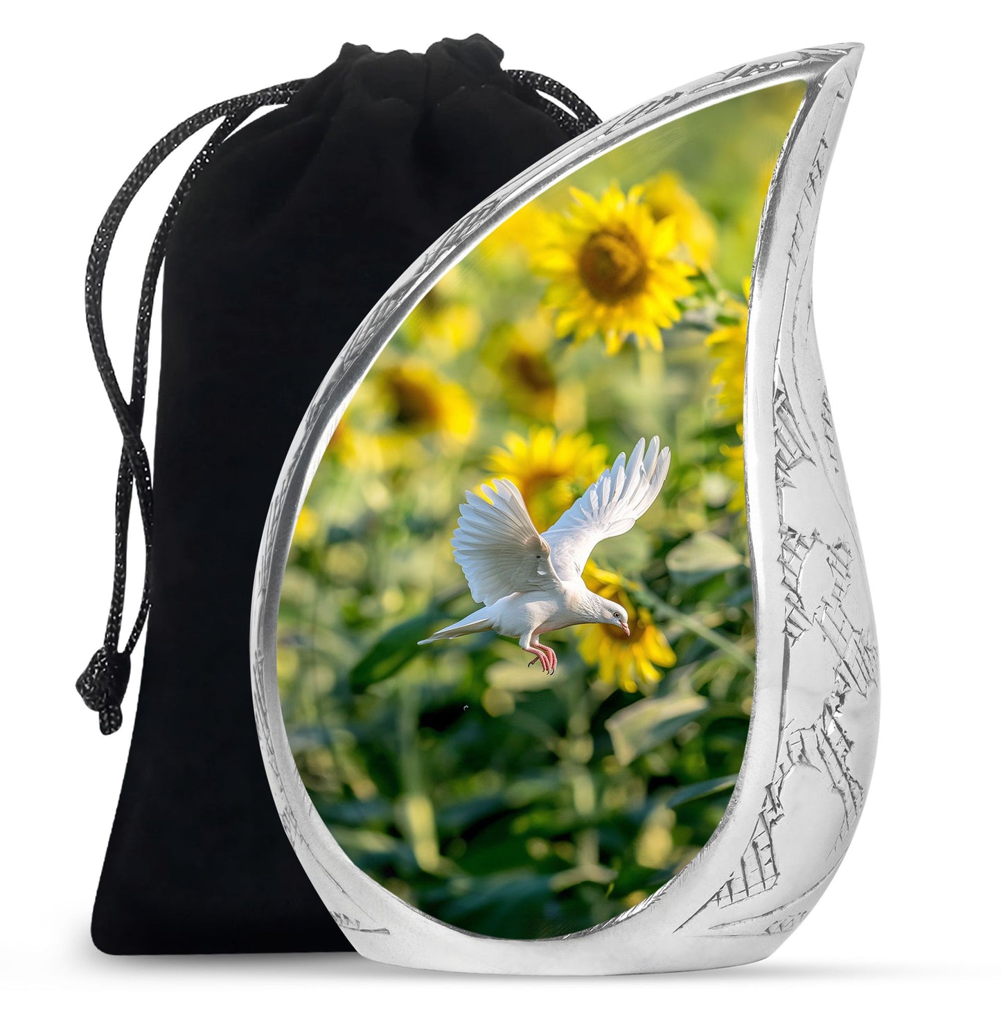 Personalized Bird Cremation Urn for Human Ashes - 10-inch, 200 cu in - Yatskia