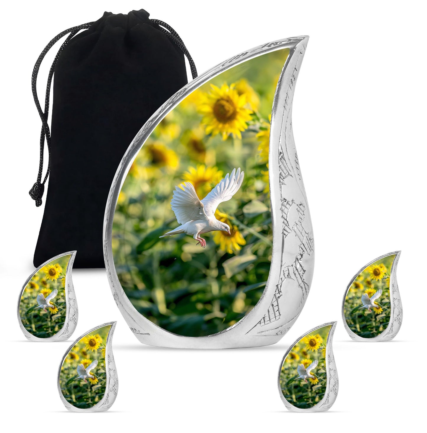 Personalized Bird Cremation Urn for Human Ashes - 10-inch, 200 cu in - Yatskia