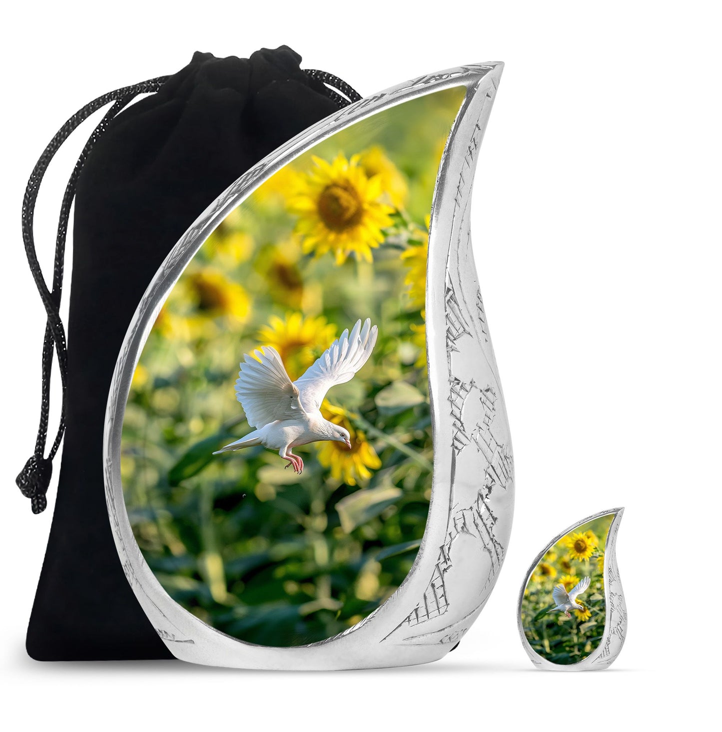 Personalized Bird Cremation Urn for Human Ashes - 10-inch, 200 cu in - Yatskia