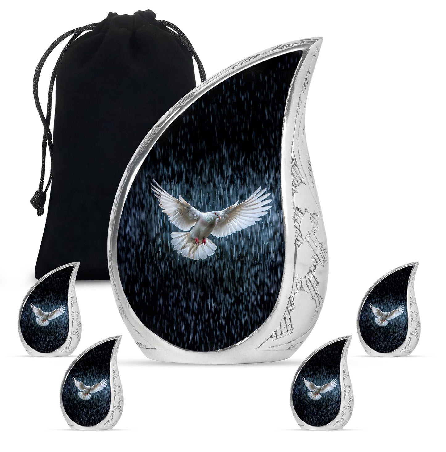 Personalized Bird Cremation Urn for Human Ashes - 10-inch, 200 cu in - Yatskia