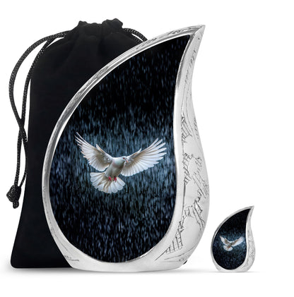 Personalized Bird Cremation Urn for Human Ashes - 10-inch, 200 cu in - Yatskia