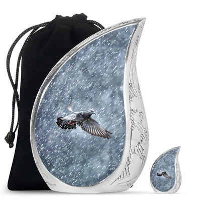 Personalized Dove Cremation Urn for Mom - 10-inch, 200 cu in - Yatskia