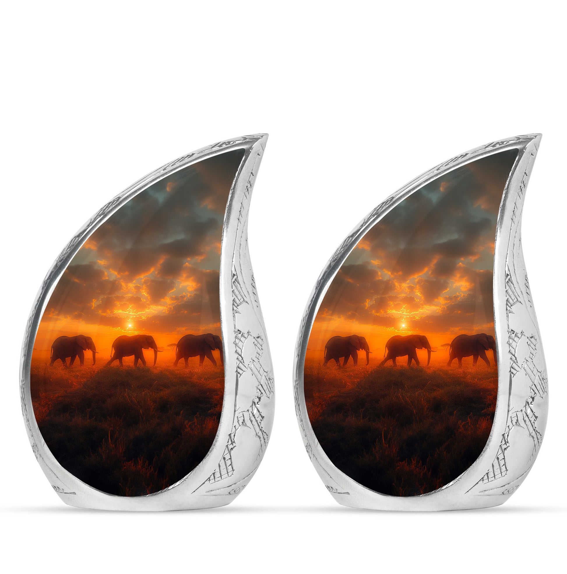 Elephant Family Unique Urns Funeral, Ashes Memorial Urn