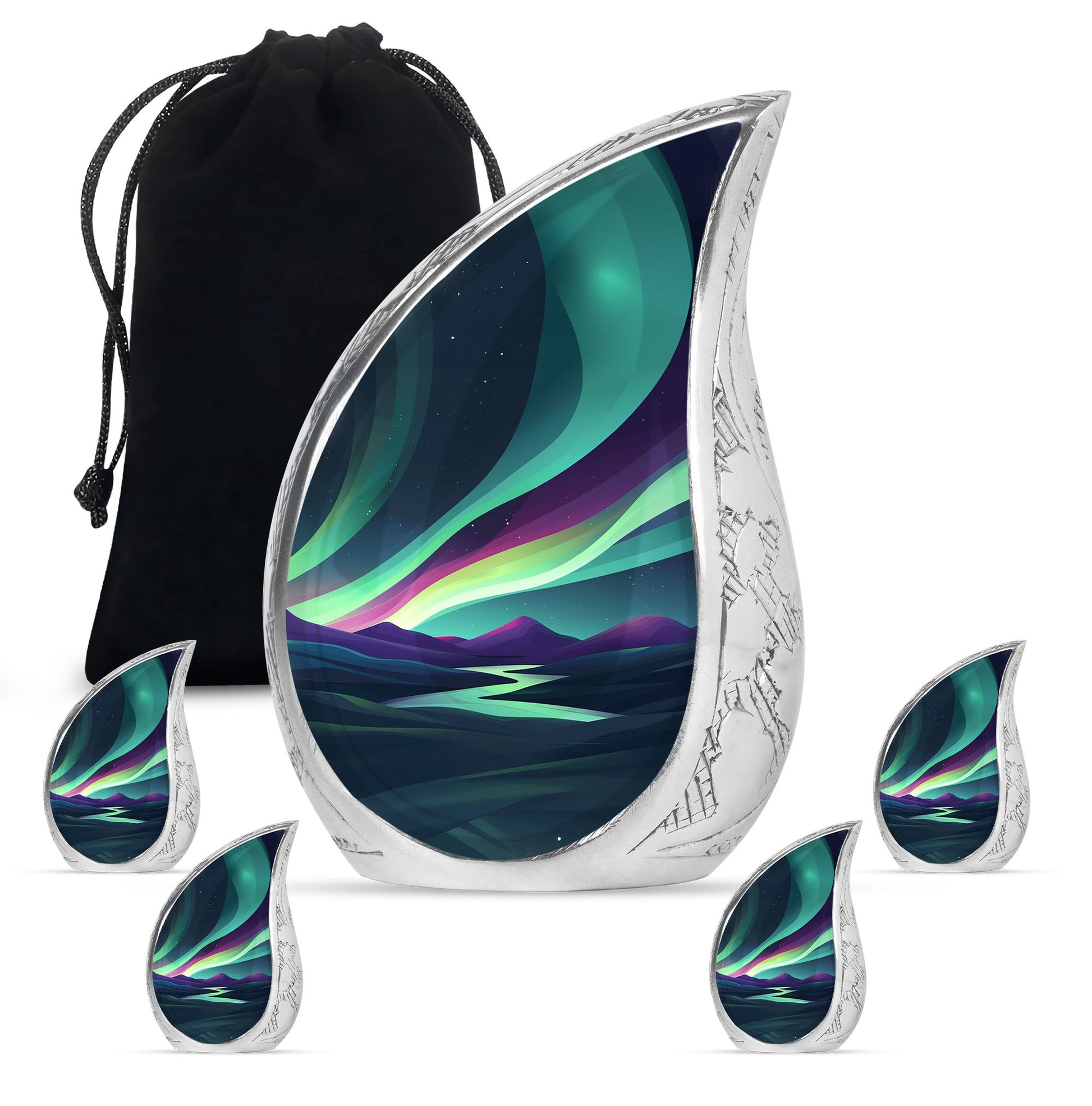 Northern Lights Mini Keepsake Funeral, Ashes Cremation Urn