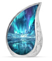 Northern Lights Memorial Urn For Ashes Large Funeral, Ashes Urn