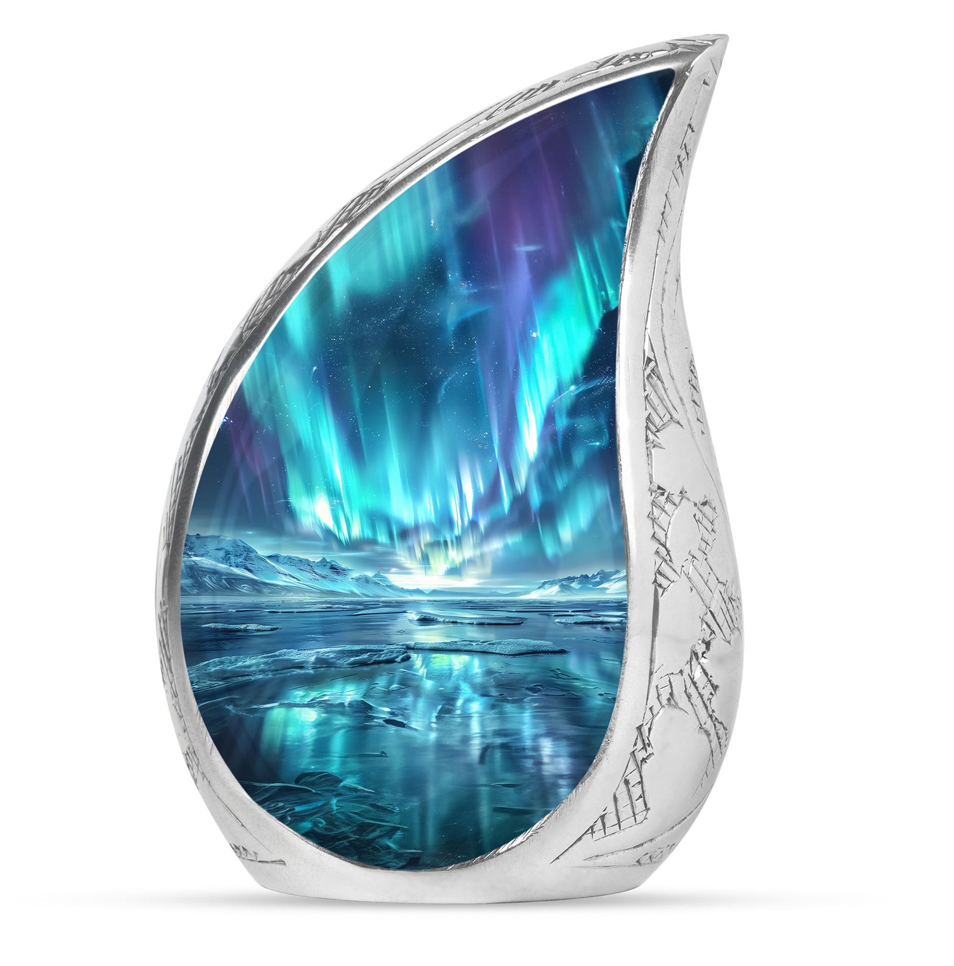 Northern Lights Memorial Urn For Ashes Large Funeral, Ashes Urn