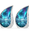 Northern Lights Memorial Urn For Ashes Large Funeral, Ashes Urn