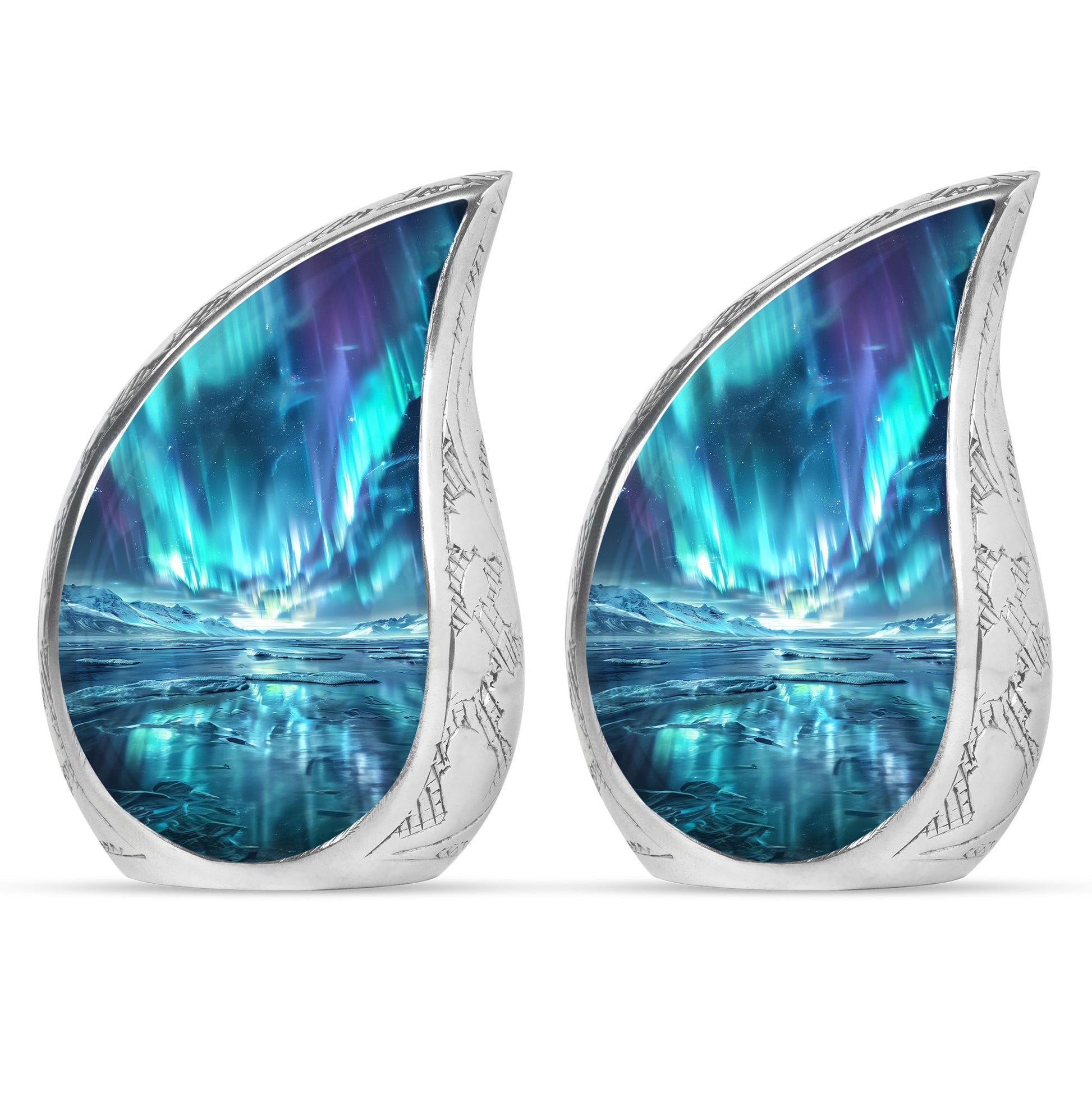 Northern Lights Memorial Urn For Ashes Large Funeral, Ashes Urn