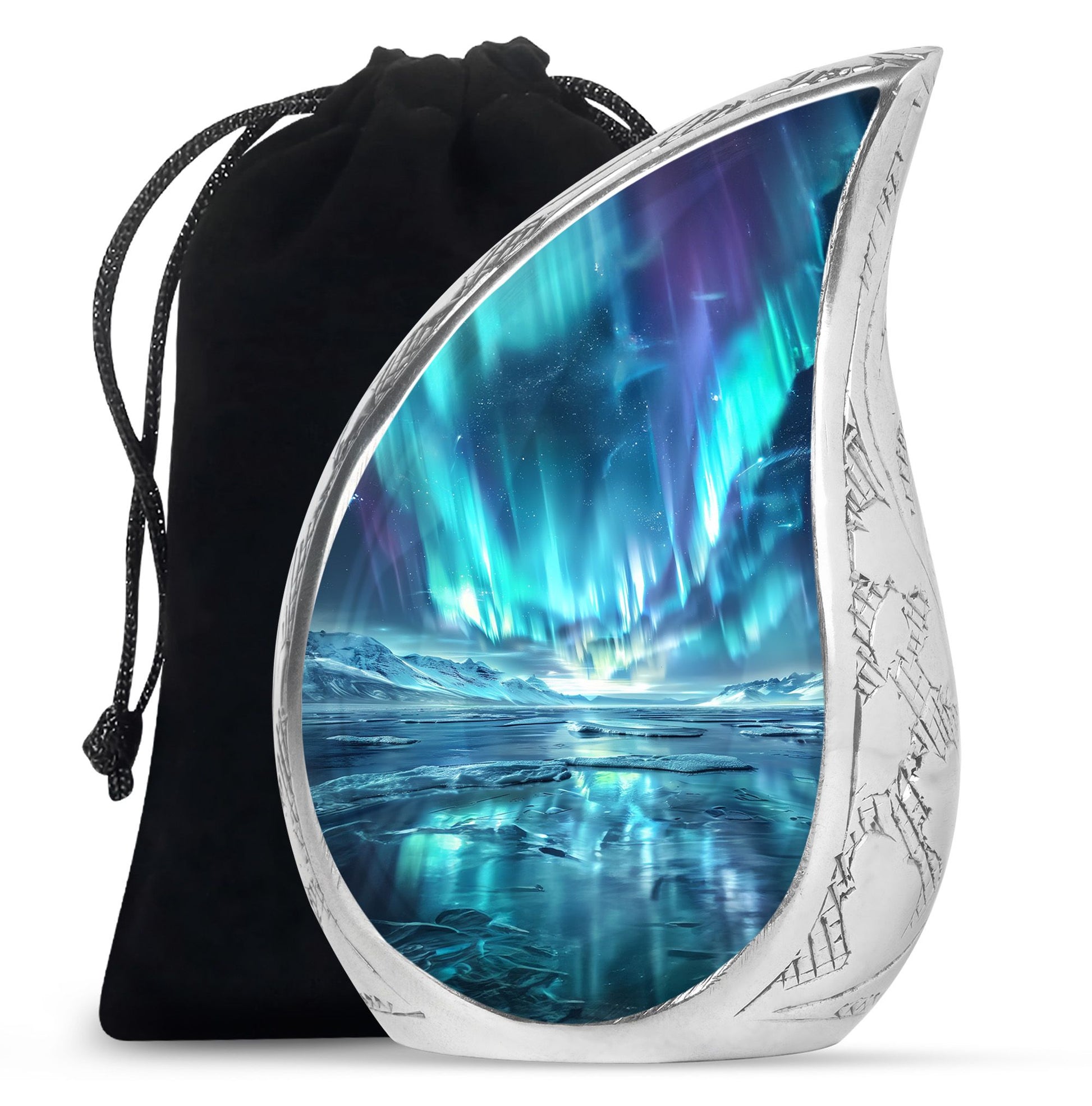 Northern Lights Memorial Urn For Ashes Large Funeral, Ashes Urn