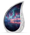 Northern Lights Small Urn For Human Ashes Funeral, Ashes Urn For Ashes