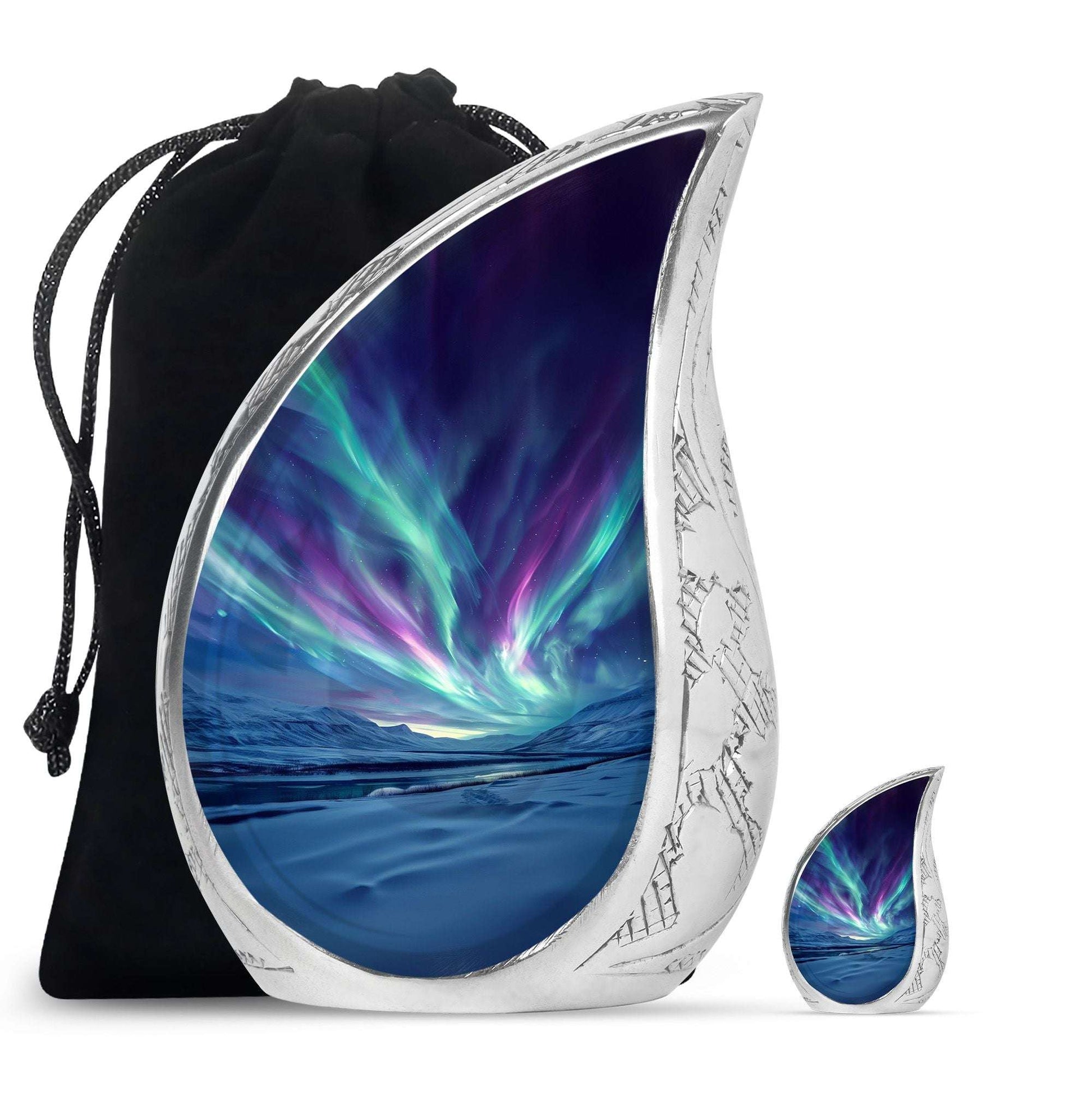 Northern Lights Funeral Urns For Ashes - Cremation Urn For Human