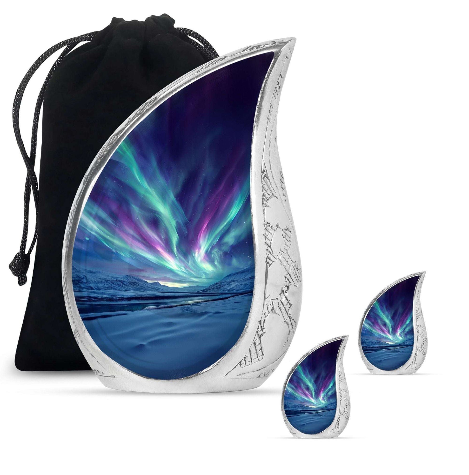 Northern Lights Funeral Urns For Ashes - Cremation Urn For Human